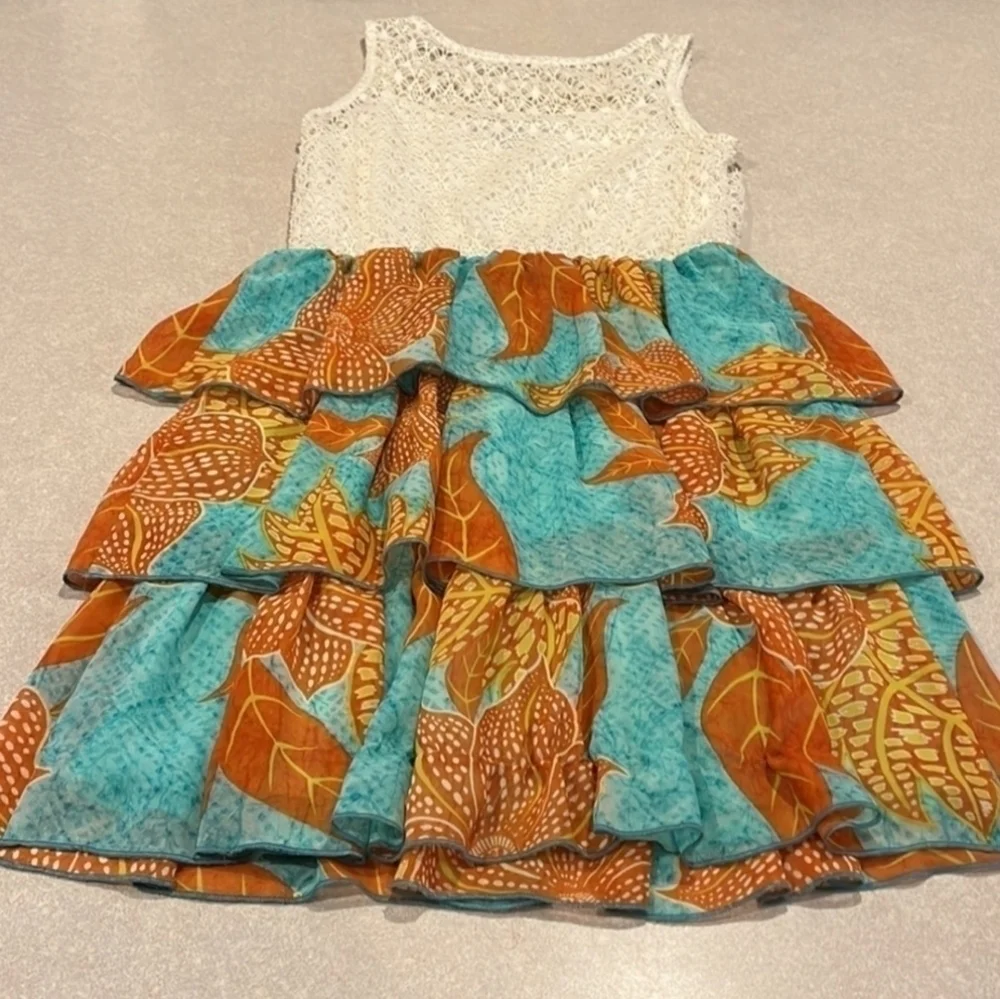 CITY Studio Layered Crochet Dress Small - Picture 2 of 5